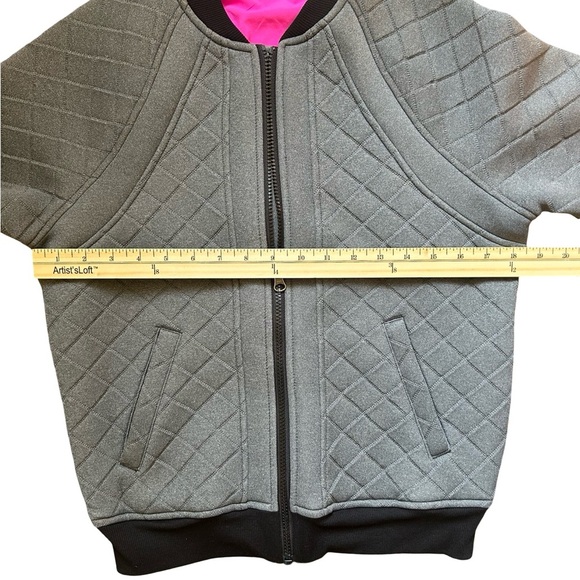 Athleta Infusion Women’s Quilted Bomber Size XS Gray - Picture 5 of 9